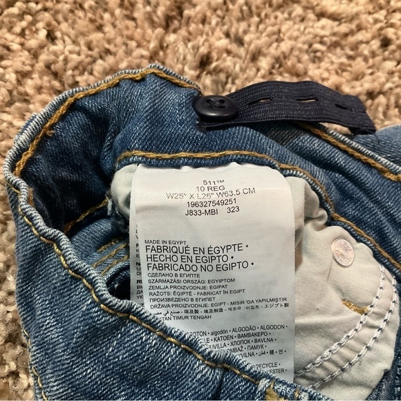 Levi’s Boys Performance 511 Slim Blue Jeans Size 10 - Picture 3 of 7